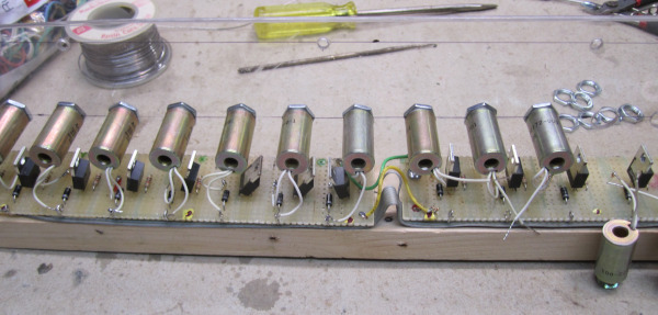 Assembling the solenoids and driver transistors